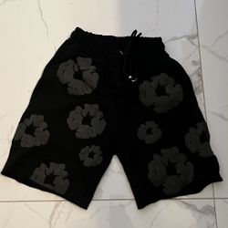 Black denim tears short 