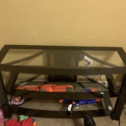 Glass TV stand