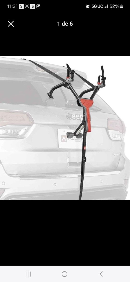 Sports Ultra Compact Folding 1-Bike Trunk Mount Rack, Model MT1-B, Gray powder coated