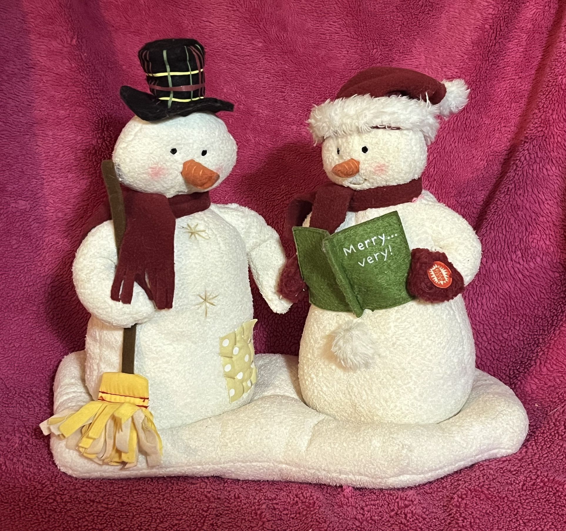 Christmas Hallmark 2003 Jingle Pals Mr & Mrs Snowman Carolers NOT WORKING?!
