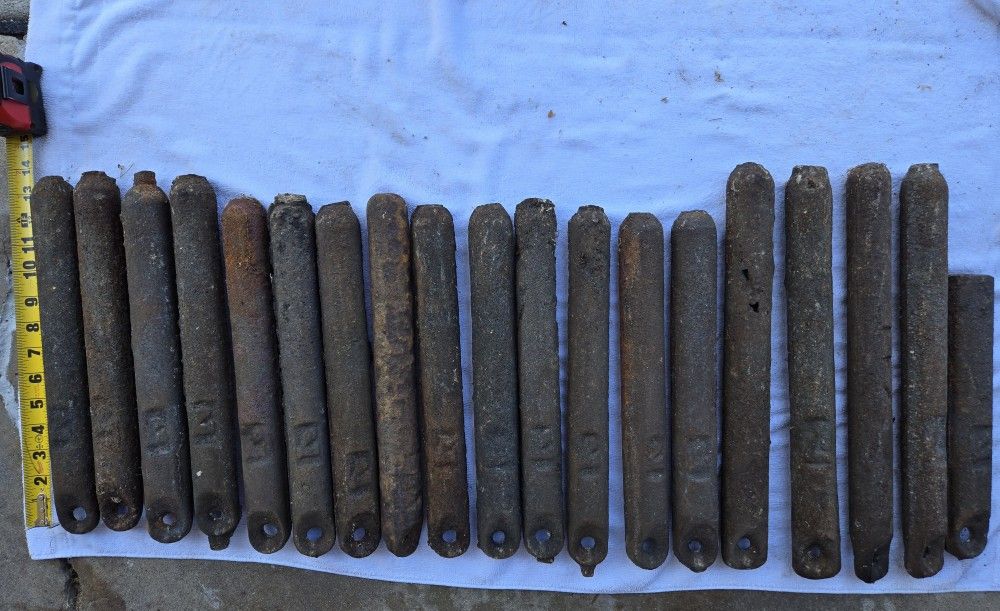 Vintage Cast Iron Window Counter Sash Weights - 32 Total, Various Sizes, Selling Individually