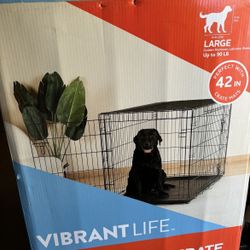 Large two door dog training crate up to 90 pounds dog animal new in box