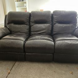 Leather Reclining Sofa