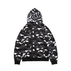 Bape Camo Shark Full Sip  Hoodie