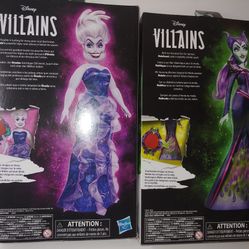Disney Villains Fashion Dolls Malificent, Ursula $25 both $15 each New sealed