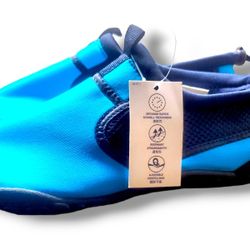 land s end water aqua socks womens Blue Swim Shoes Beach  Size 7/8