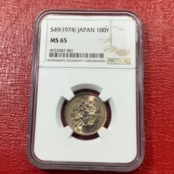 S49(1974) Japanese 100 Yen Issued NGC graded Gem Uncirculated MS-65!!~(IVID#1420/RED//OFRUP)