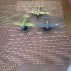 Vintage Metal Fighter Planes Of WW2