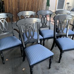6 Sillas 🪑 Recién Tapizadas Casi Nuevas 