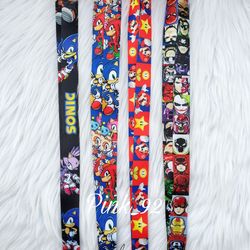 SONIC / SUPER MARIO / DC & MARVEL KEYCHAIN LANYARD