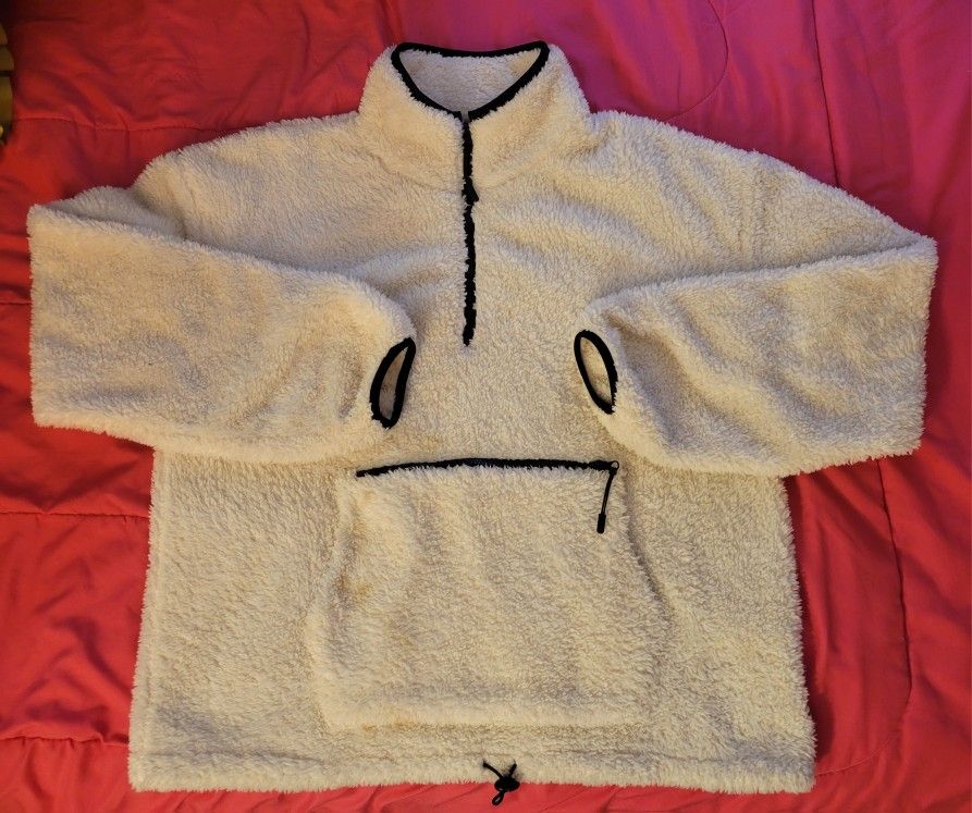 *LIKE NEW* COZY FLEECE 1/4 ZIP  PULLOVER Sweatshirt/Jacket Women's XL,