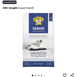 Dr. Elsey's Senior Cat Silica Gel Litter, 8 lbs (10 bags)