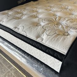 Ultra Relaxing Deluxe New 12 Inch Mattress And Boxspring Set 