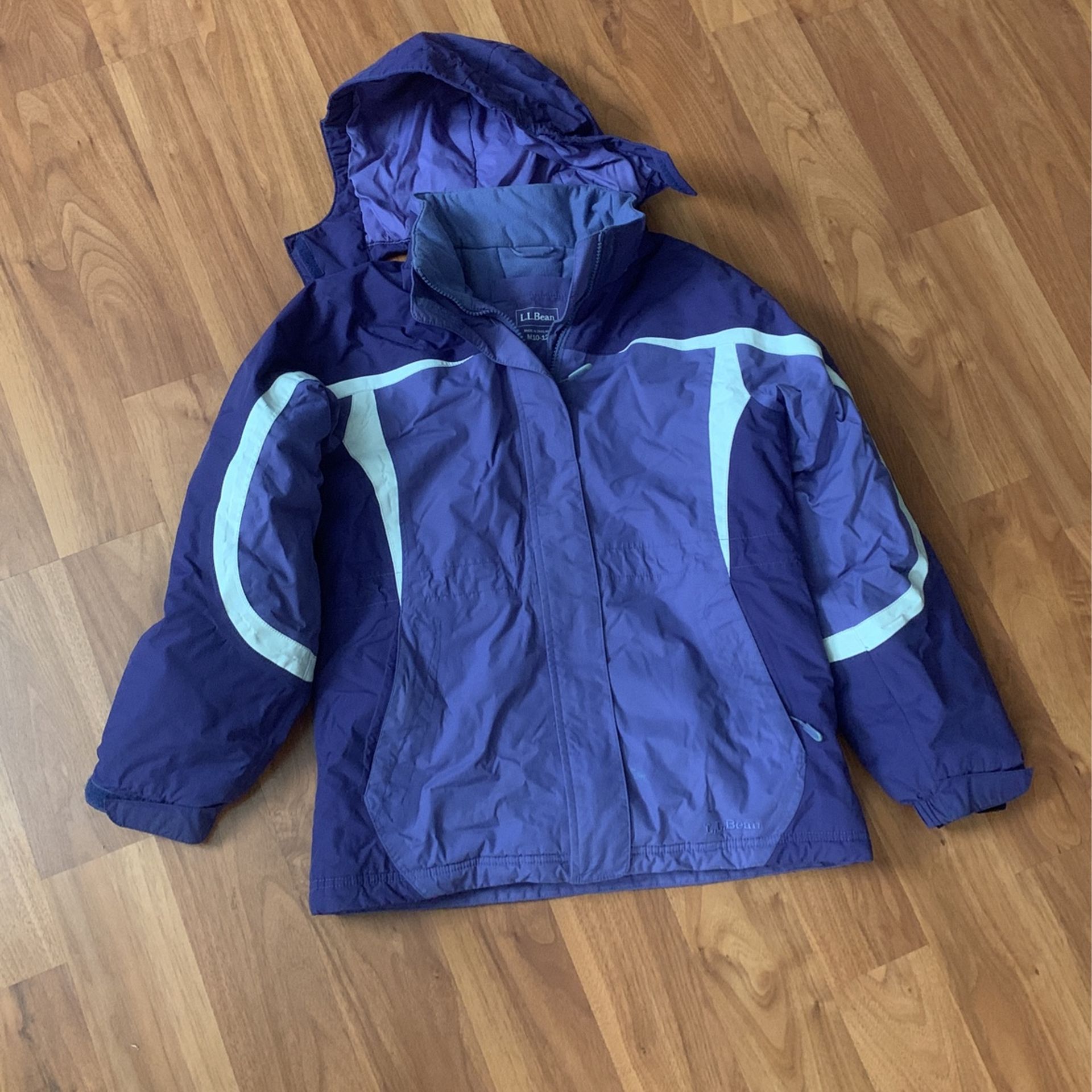 Girls Hooded Purple Winter Coat