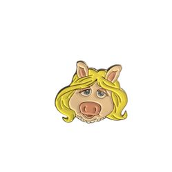 Miss Piggy Lapel Pin Muppet Character  Disney inspired, Vintage Style Holiday