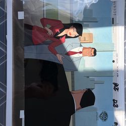 Original Production Animation Cel – Superman: The Animated Series “World’s Finest Part 1” – WB COA – Rare Bruce Wayne, Lois Lane & Clark Kent