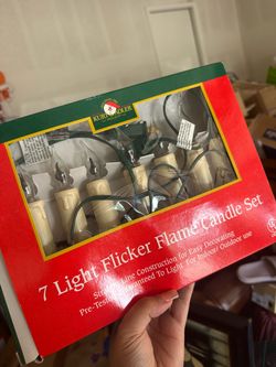 Kurt Adler 7 Light Flicker Flame Candle Set