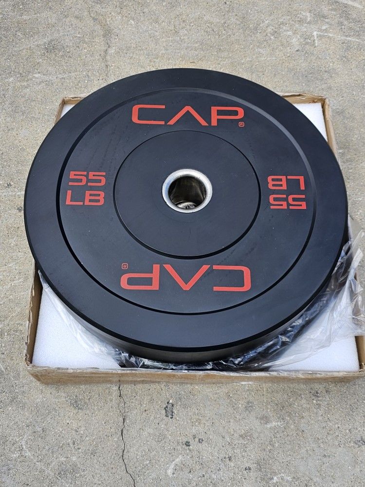 2x Cap Barbell 55lb Bumper Plates