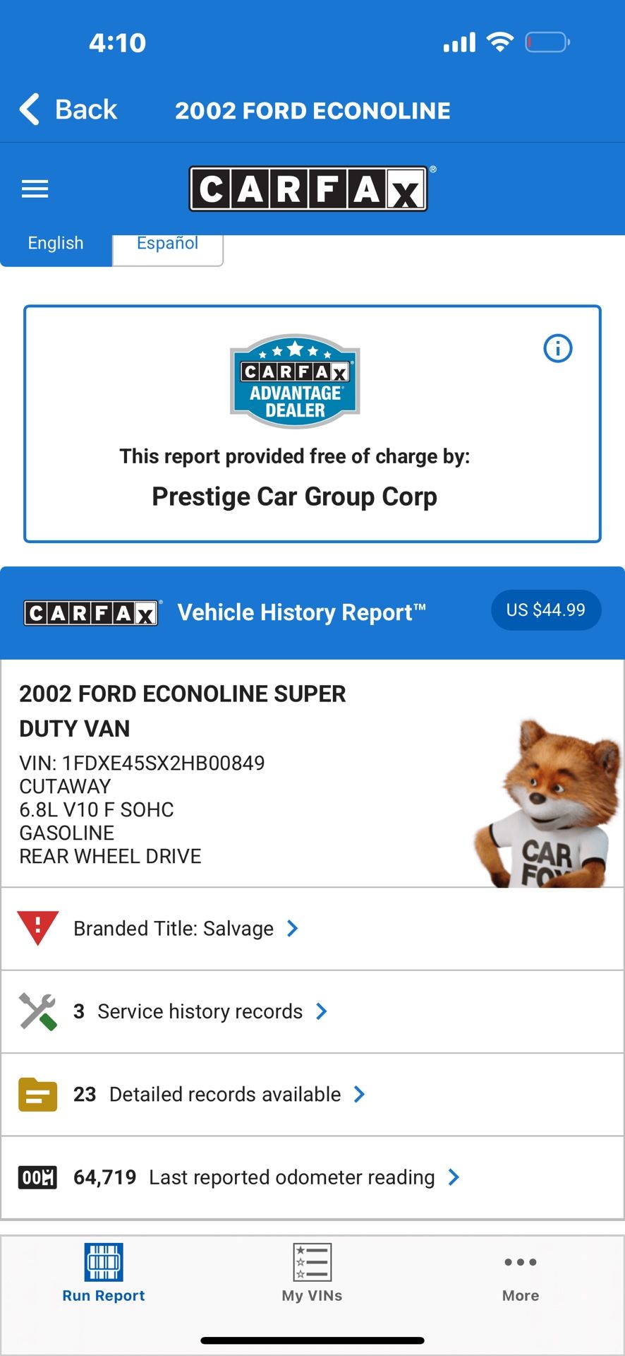 02. Motor V10 For Sale 