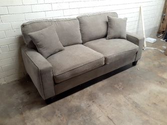 New modern sofa serta tan color see pictures for dimensions $220 firm