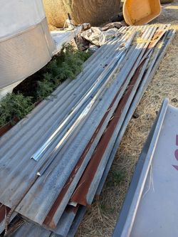 Reclaimed (20 Pieces) of 12’ Galvanized Corrugated Barn Roof Panels