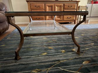 Glass coffee table