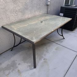 6ft Glass Table