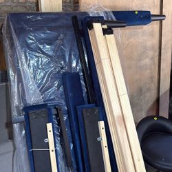 Blue Velvet Queen Bed Frame