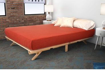 Full Size Bed Frame And Mattress (4 Pieces)