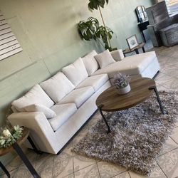 White Grey Sectional ‼️Take It Home With $39 Easy Approval ‼️