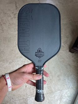 Phantom Pickleball “Stealth” 18mm T700 Raw Carbon Fiber Paddle Black/Black [BRAND NEW-NEVER USED] - $160