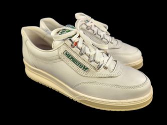 MEPHISTO RUNOFF MATCH WOMEN WHITE LEATHER SNEAKERS SHOES SIZE UK 5/ US 7.5 EUC