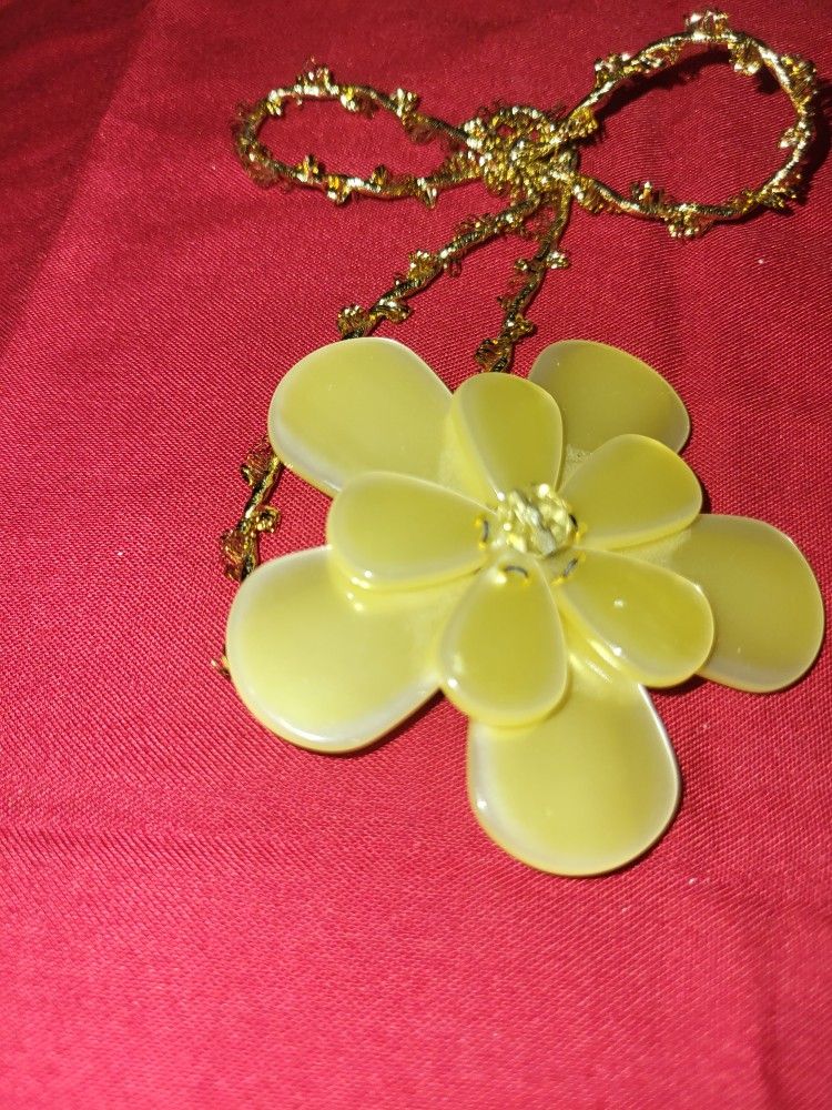 Womens Yellow Flower Brooch