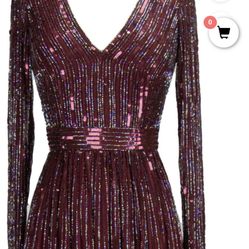 NWT Fully Beaded Gown