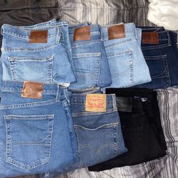 Hollister and levi’s jeans 