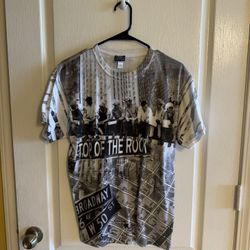 Top of the Rock NYC Rockefeller Center Beam Walk All Over Graphic T-Shirt Mens Medium