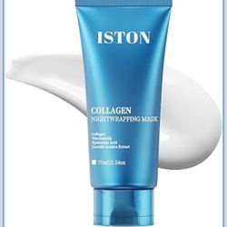 ISTON Collagen Night Wrapping Mask for Glass Skin - Elasticity& Hydration Boost,Reduces Dullness&Radiant Skin| Easy Peel-Off Collagen Face Mask Skin C