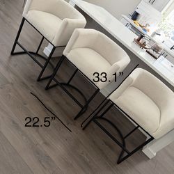 Bar stool Set of 3 bar stool barrel style