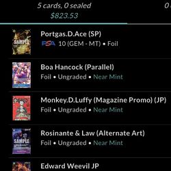 One piece lot all NM