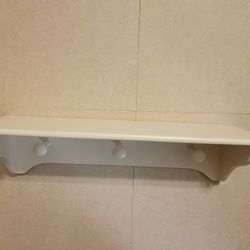 Beaitiful White Coat Hanger/floating Shelf