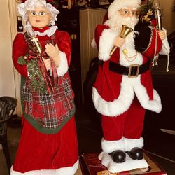 28” Christmas Mr & Mrs Santa Claus Figurine, Christmas Decorations Figurine  Home Holiday  Decoration