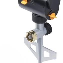 Melnor 65137AMZ MiniMax Turbo Oscillating Sprinkler on Step Spike, 4000 sq. ft., 4-Way Adjustable, Quick Connect Bundle, Yellow