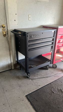 K Tool International Mechanics 4-Drawer Flip Top Rolling Tool Cart Tool Cart