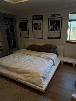 White King Size Bed Frame Set