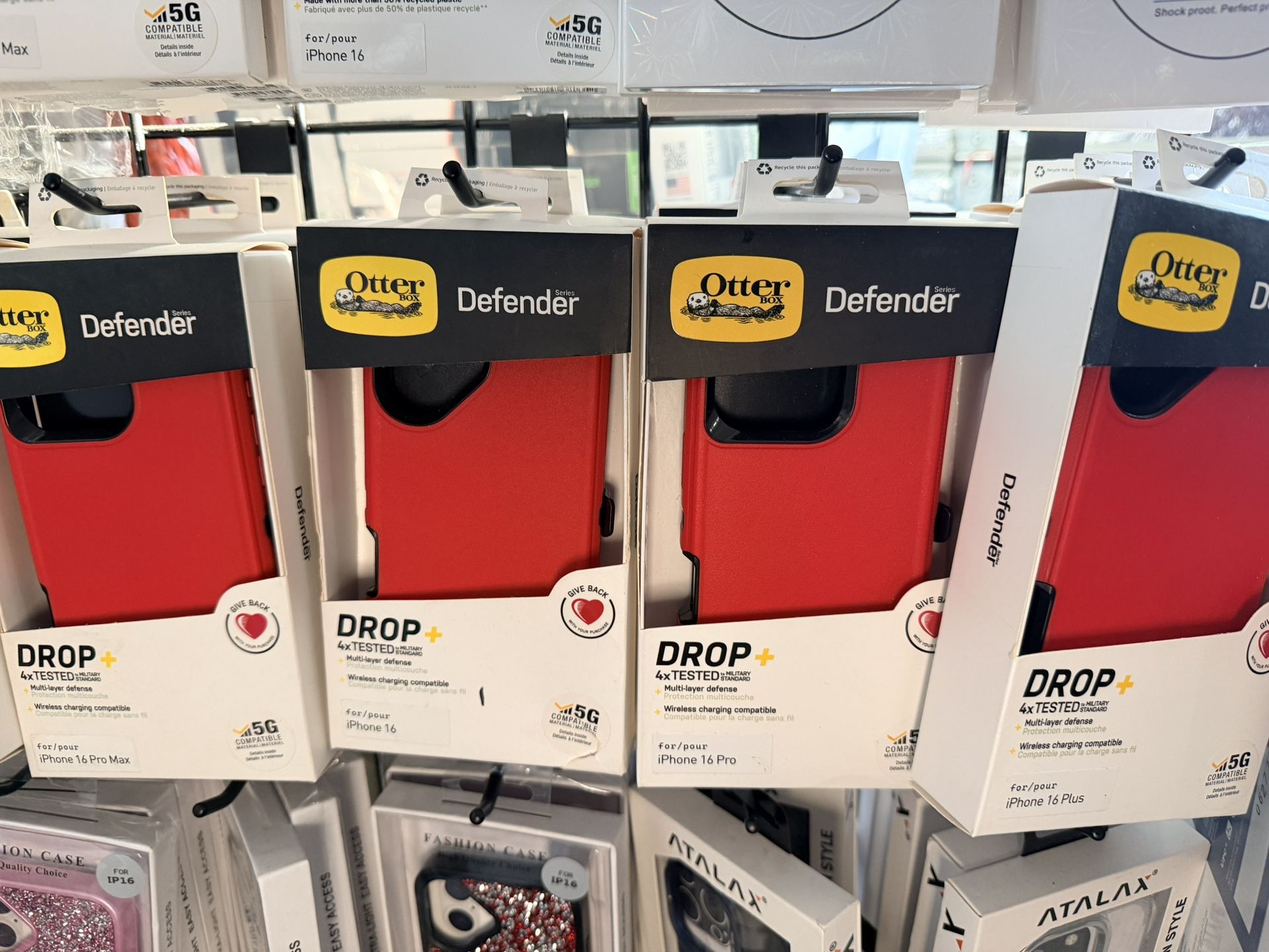 Red Otterbox Defender For All iPhone 16 - Pro-max-plus