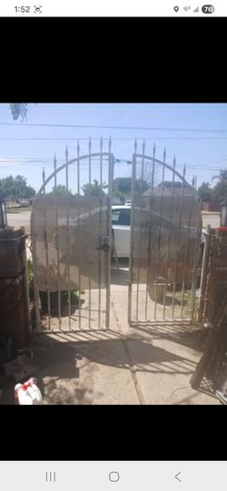 Entry Gate Double Door Wrought Iron Style