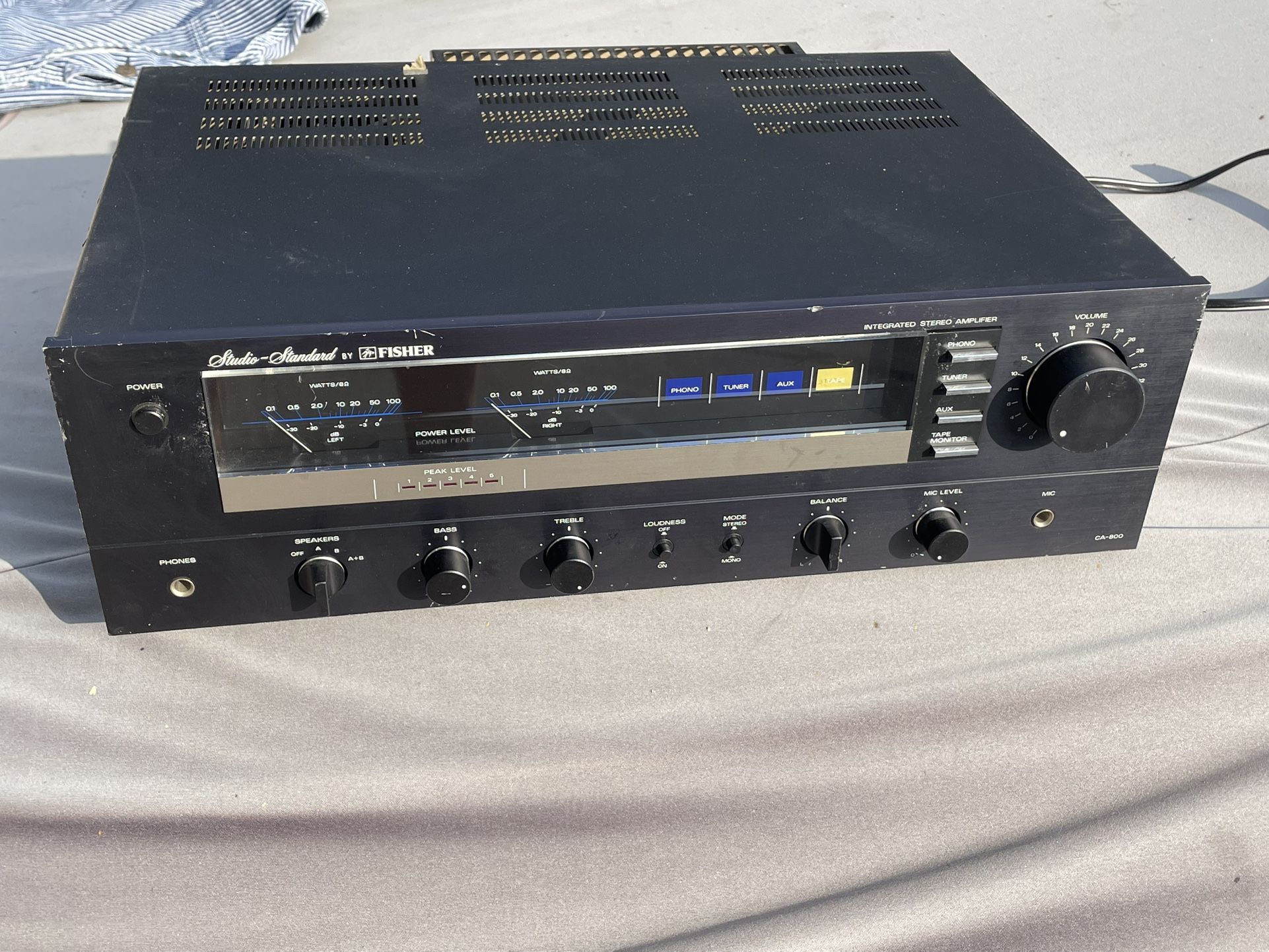 Fisher CA-800 Studio Standard Integrated Amplifier W/Power Meters / 100 WPC- MIJ