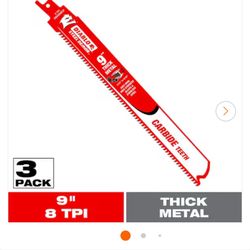 DIABLO 9 in. 8 TPI Steel Demon Carbide Teeth Reciprocating Saw Blades for Thick Metal (3-Pack)