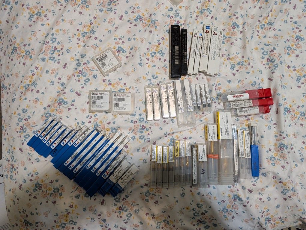 New Assorted Carbide Drills, A Few Taps, And Emdmills
