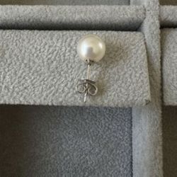 18K Gold Pearl Stud Earrings 7-8mm Classic White Pearl